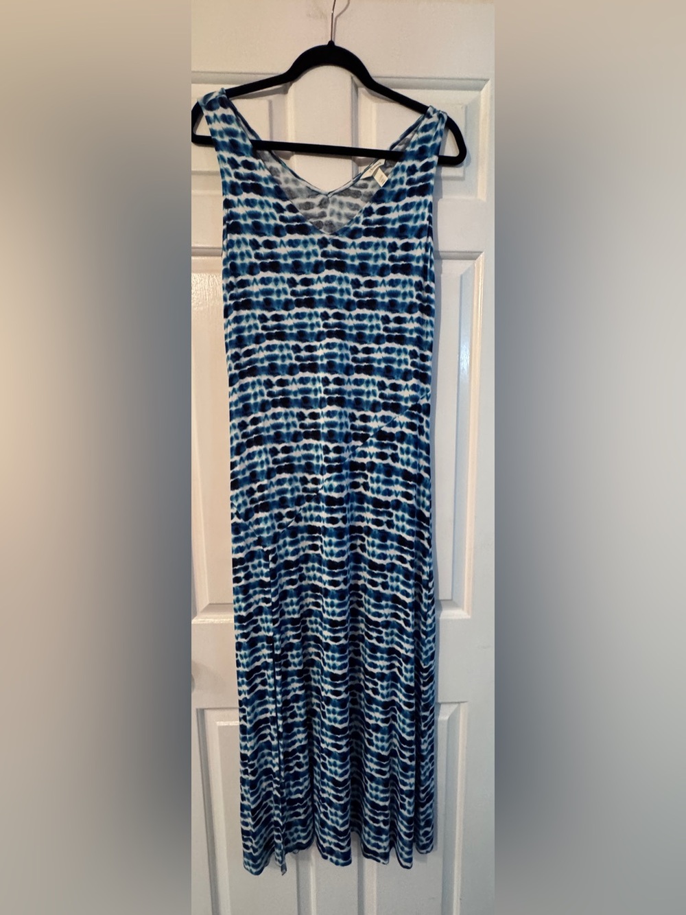 Soma Teal Blue Tie Dye Maxi Dress Size Small Like New